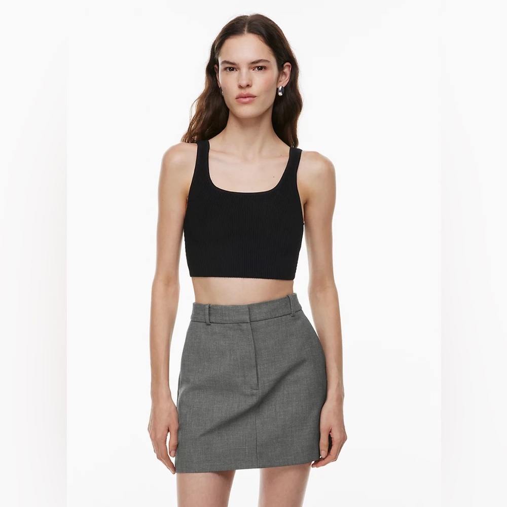 ARITZIA Babaton Sculpt Knit Squareneck Cropped Tank